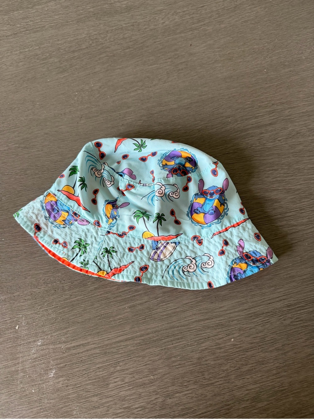 Kids Orange Reversible Bucket Hat - Unbranded